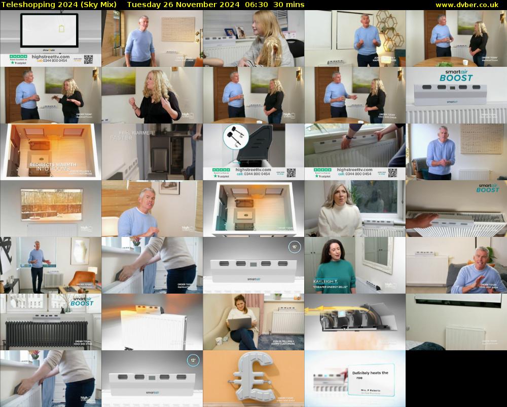 Teleshopping 2024 (Sky Mix) Tuesday 26 November 2024 06:30 - 07:00