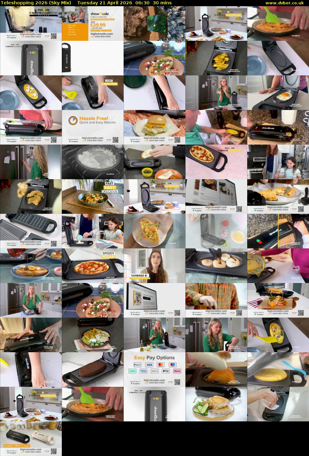 Teleshopping 2026 (Sky Mix) Tuesday 21 April 2026 06:30 - 07:00