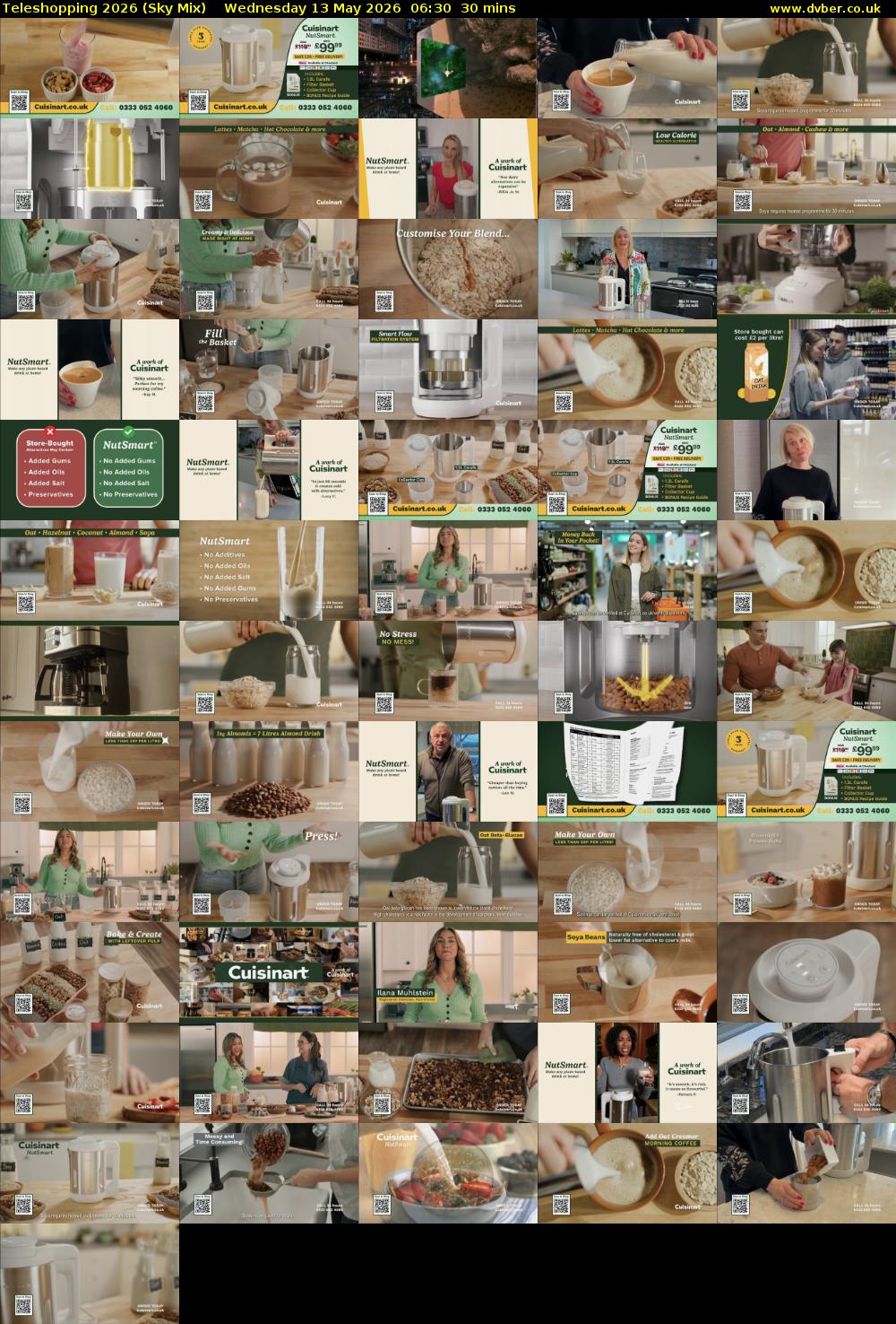 Teleshopping 2026 (Sky Mix) Wednesday 13 May 2026 06:30 - 07:00