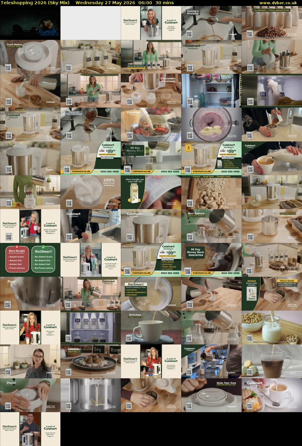 Teleshopping 2026 (Sky Mix) Wednesday 27 May 2026 06:00 - 06:30
