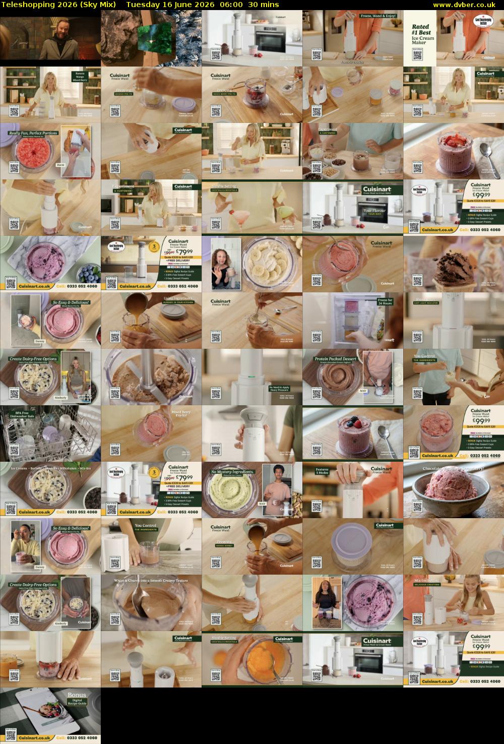 Teleshopping 2026 (Sky Mix) Tuesday 16 June 2026 06:00 - 06:30