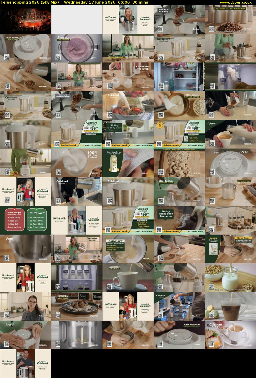 Teleshopping 2026 (Sky Mix) Wednesday 17 June 2026 06:00 - 06:30