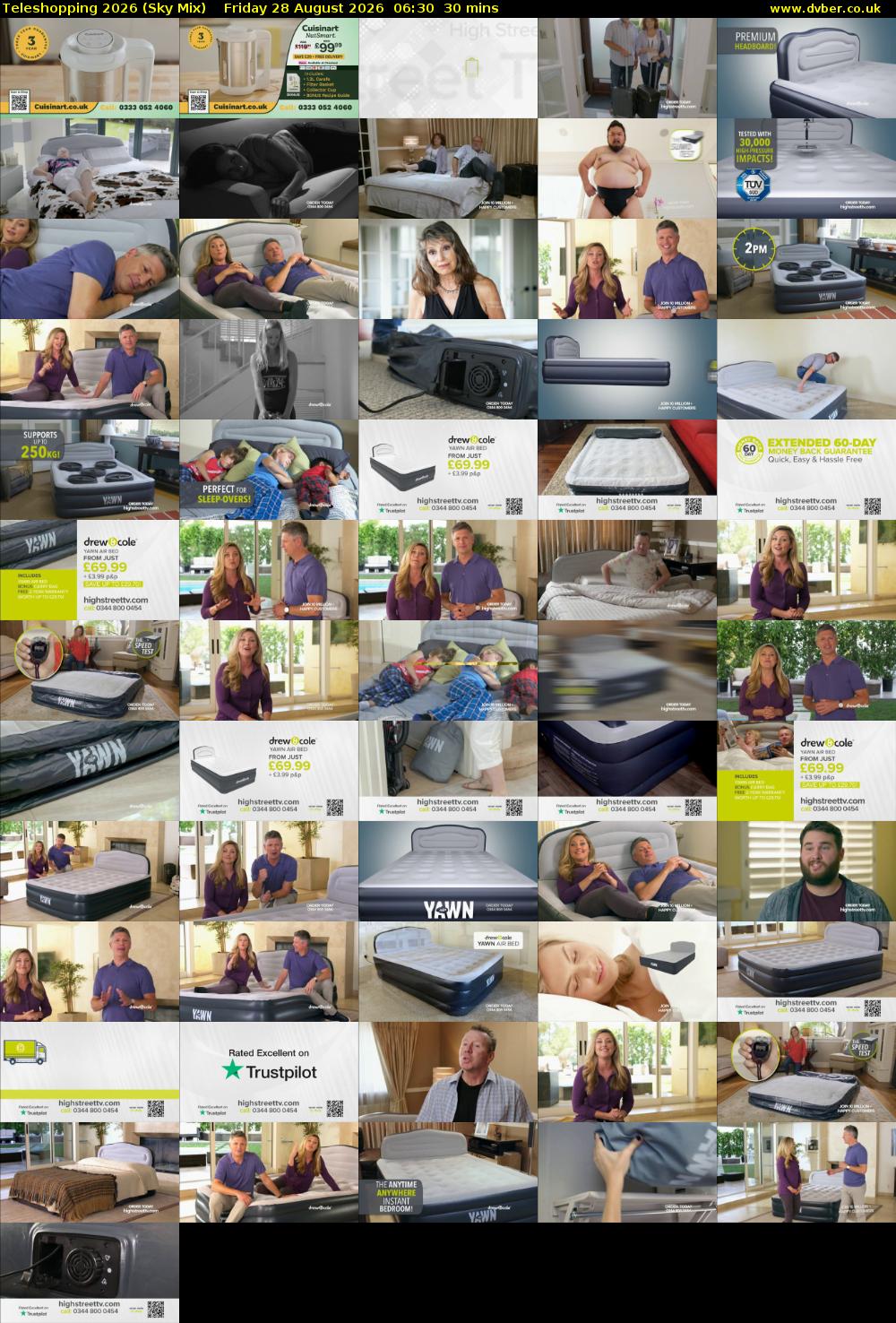 Teleshopping 2026 (Sky Mix) Friday 28 August 2026 06:30 - 07:00