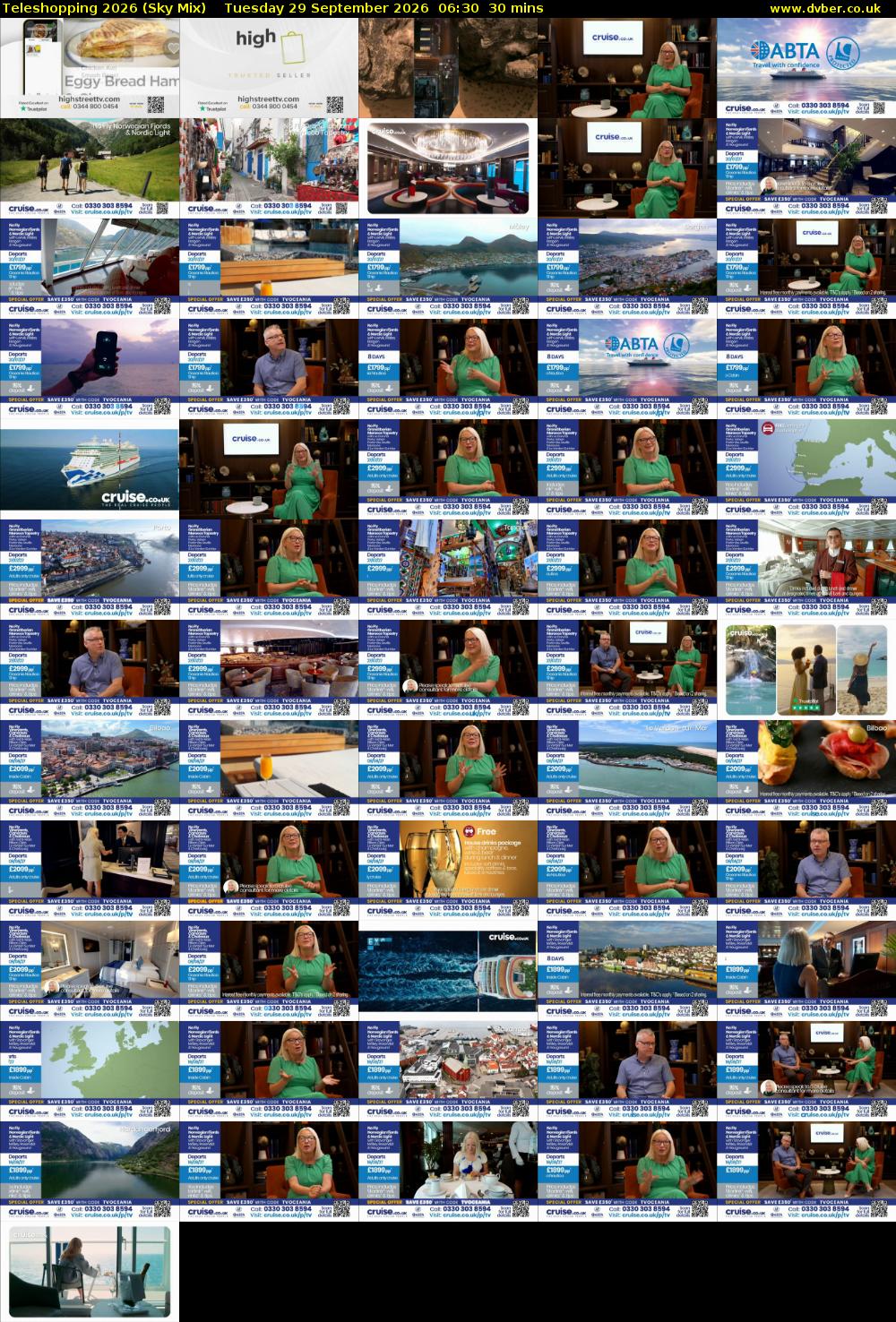 Teleshopping 2026 (Sky Mix) Tuesday 29 September 2026 06:30 - 07:00