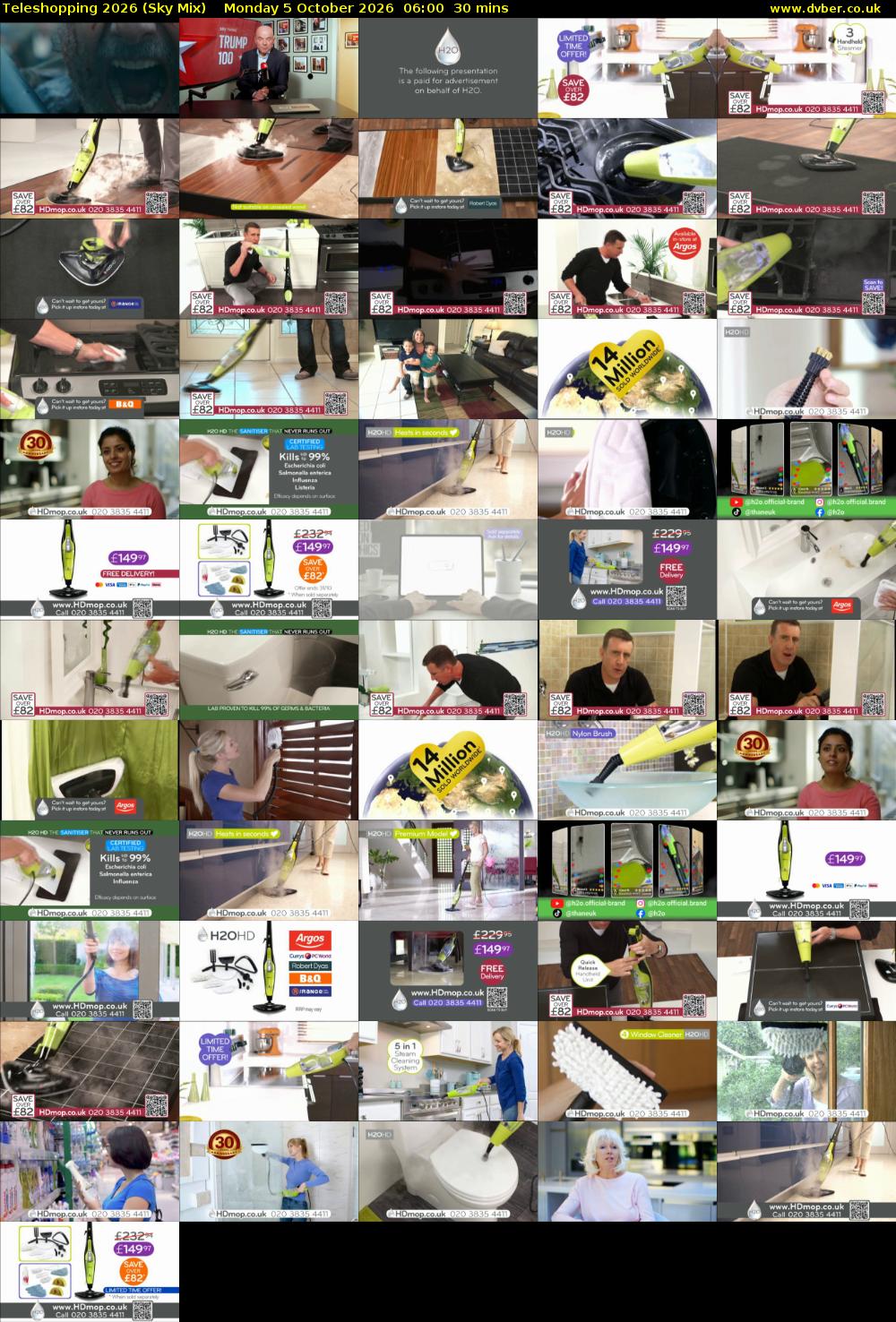 Teleshopping 2026 (Sky Mix) Monday 5 October 2026 06:00 - 06:30