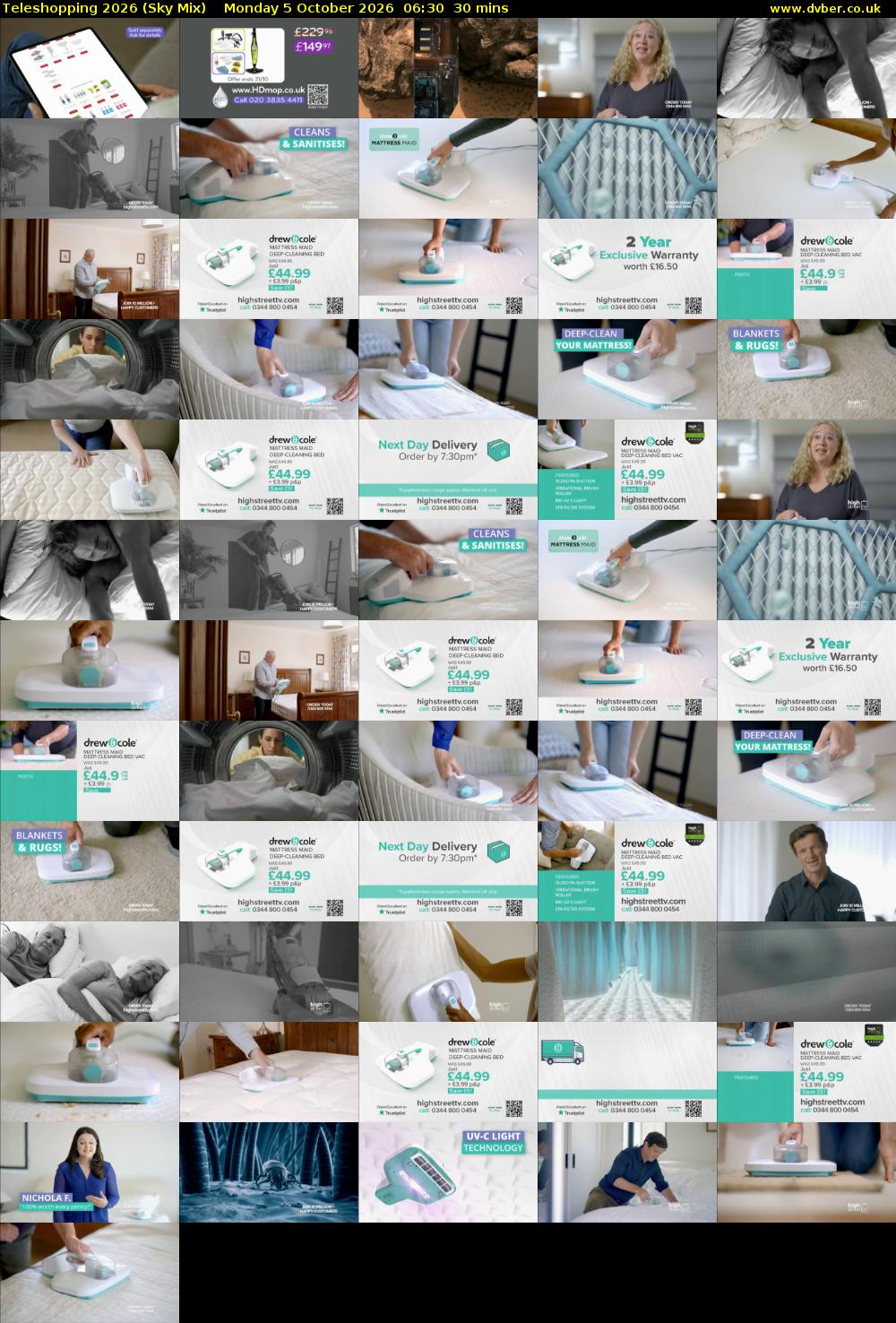 Teleshopping 2026 (Sky Mix) Monday 5 October 2026 06:30 - 07:00