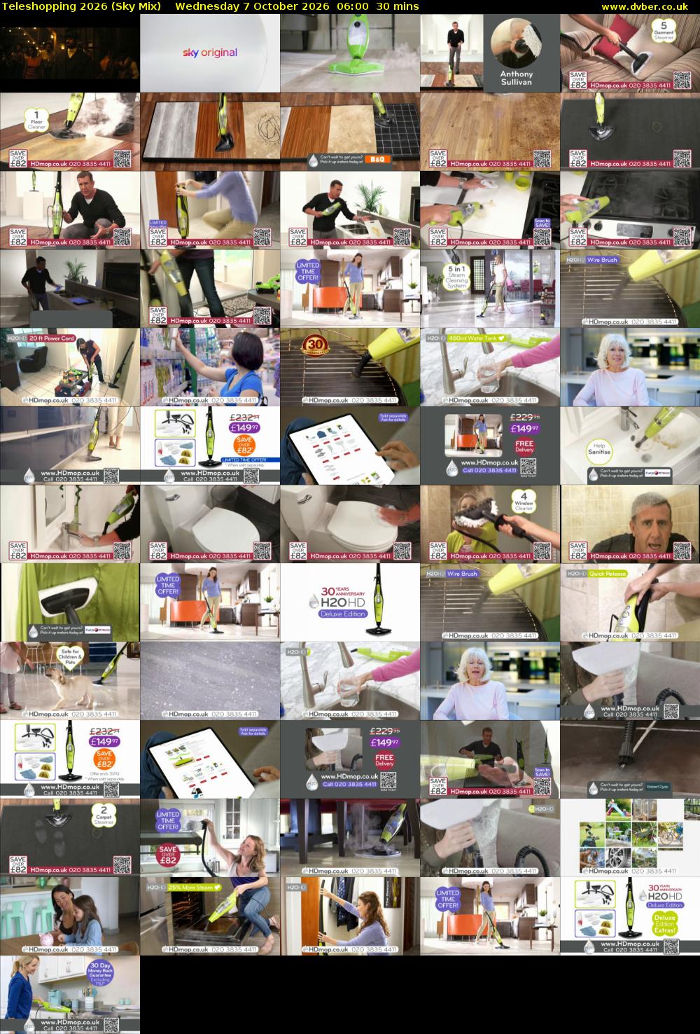 Teleshopping 2026 (Sky Mix) Wednesday 7 October 2026 06:00 - 06:30