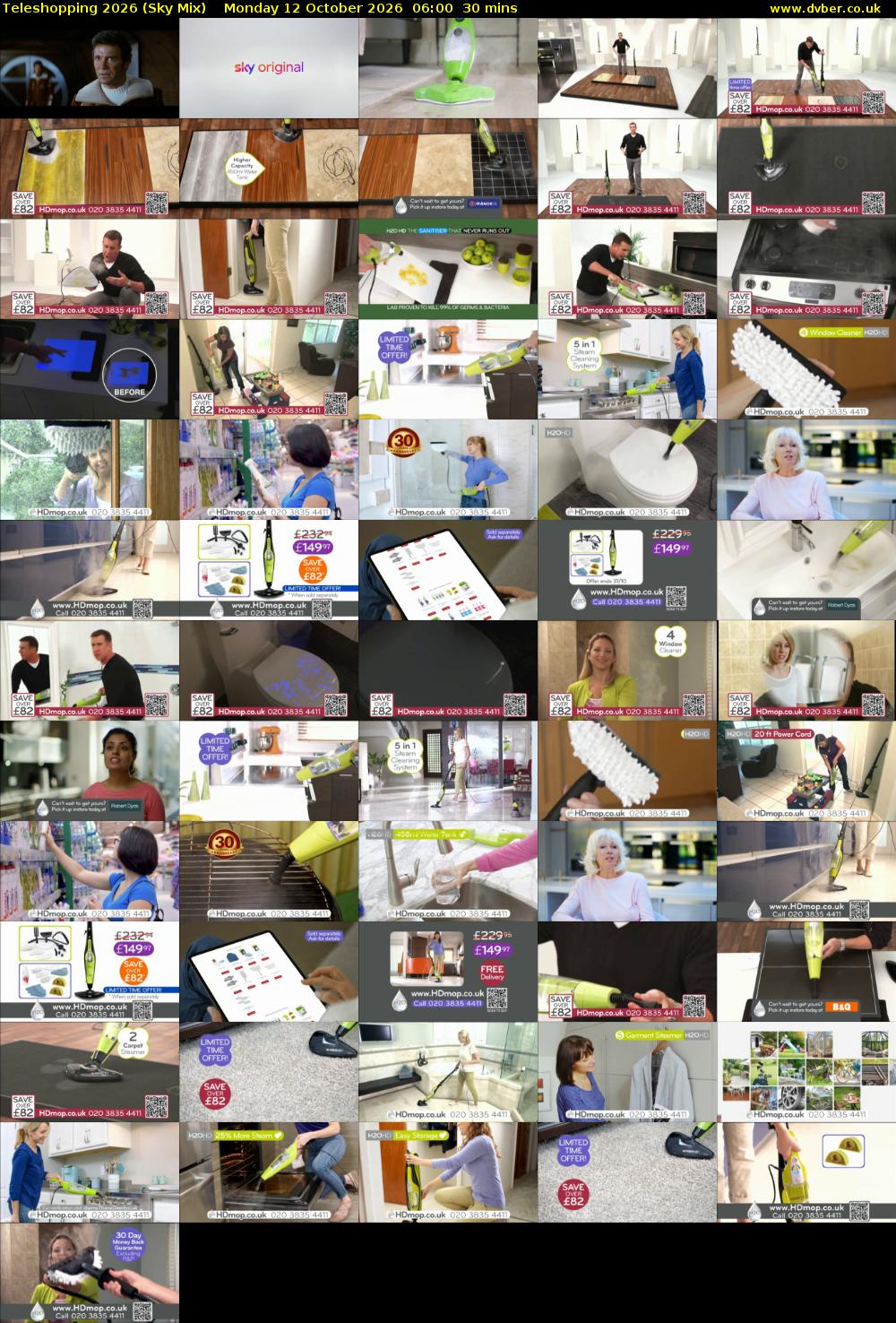 Teleshopping 2026 (Sky Mix) Monday 12 October 2026 06:00 - 06:30