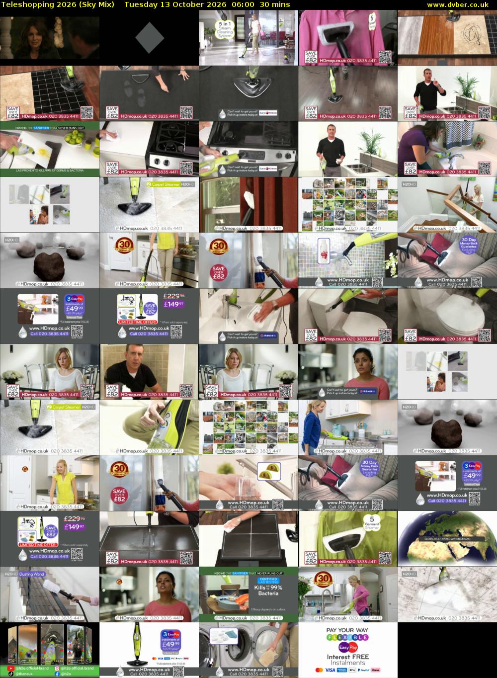 Teleshopping 2026 (Sky Mix) Tuesday 13 October 2026 06:00 - 06:30