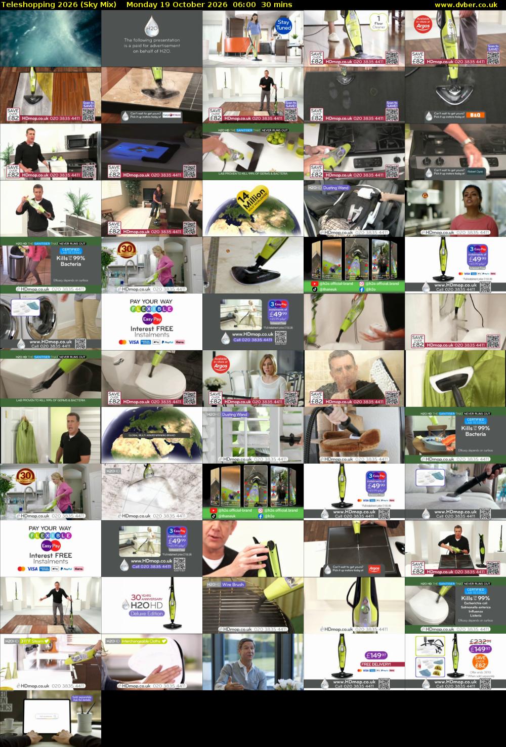 Teleshopping 2026 (Sky Mix) Monday 19 October 2026 06:00 - 06:30
