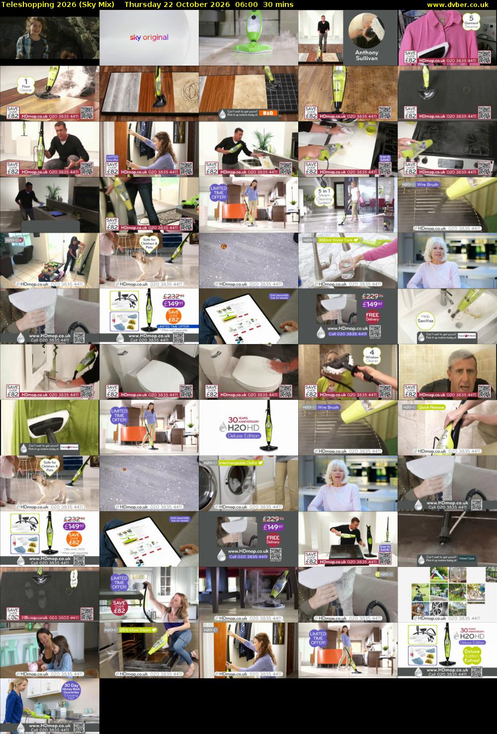 Teleshopping 2026 (Sky Mix) Thursday 22 October 2026 06:00 - 06:30