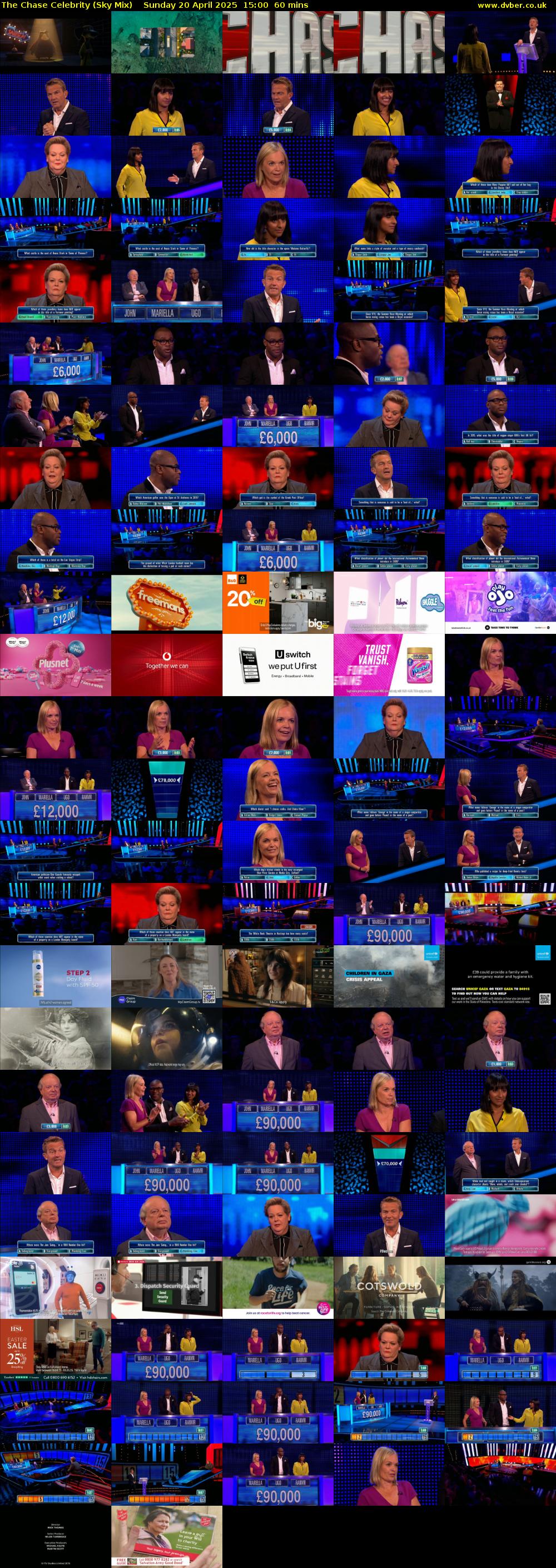 The Chase Celebrity (Sky Mix) Sunday 20 April 2025 15:00 - 16:00