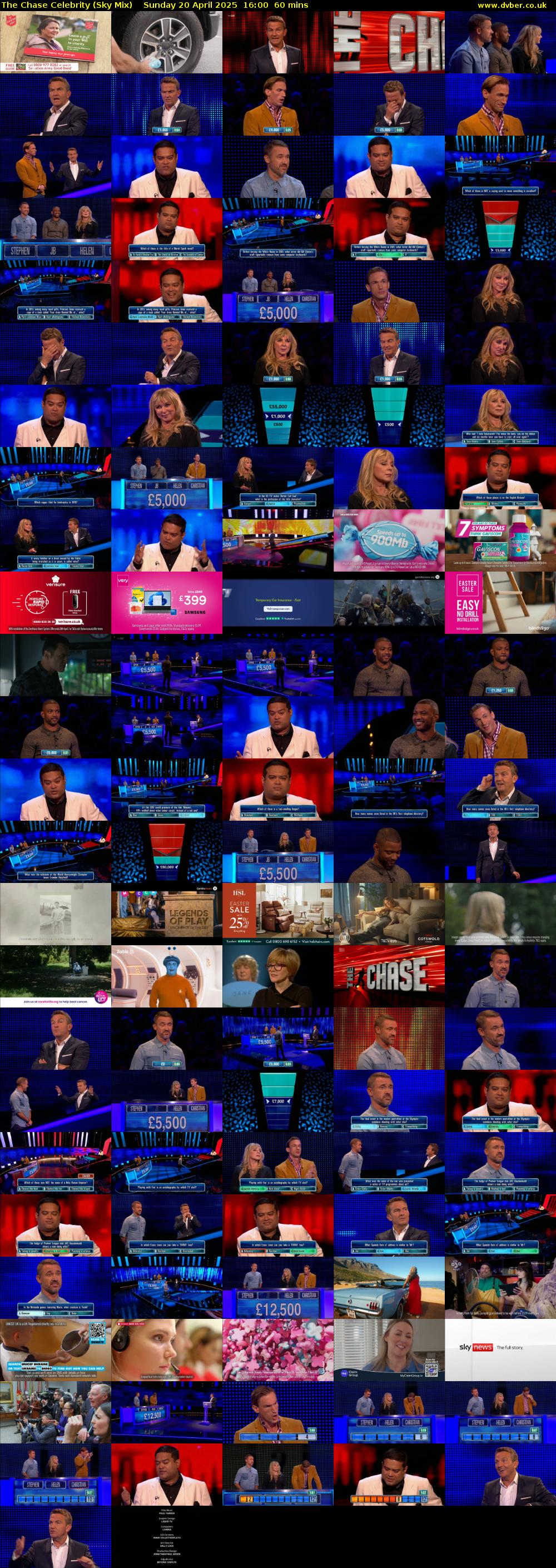 The Chase Celebrity (Sky Mix) Sunday 20 April 2025 16:00 - 17:00