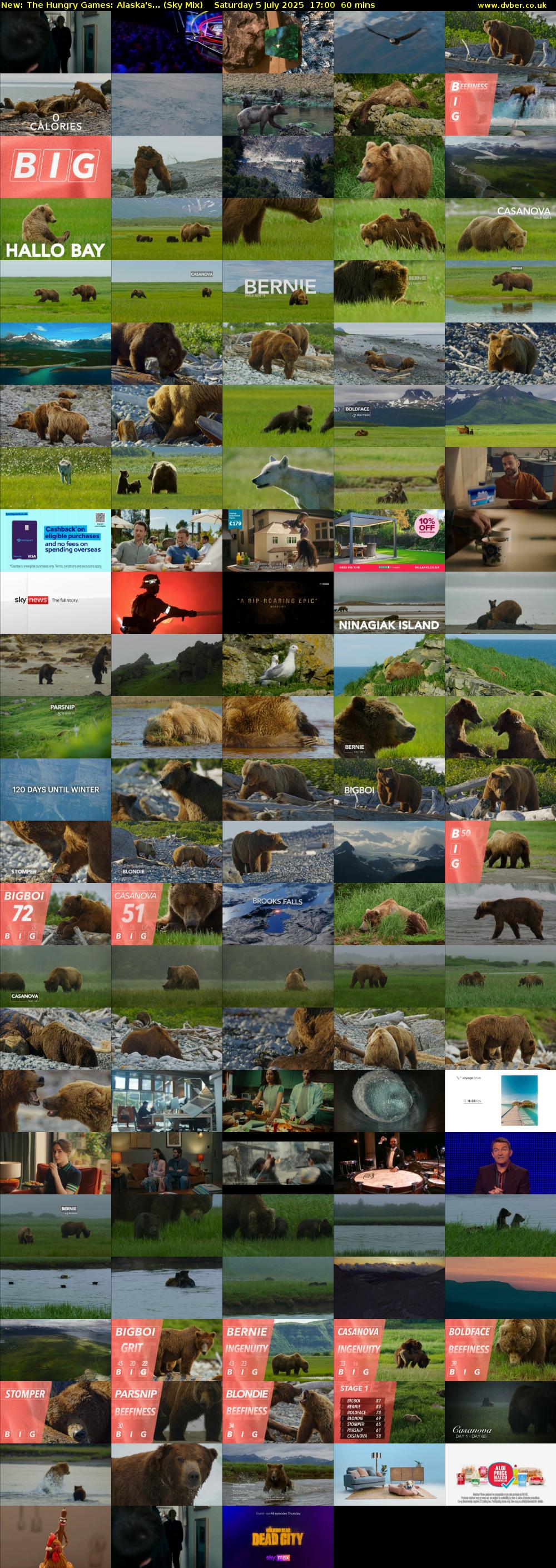 The Hungry Games: Alaska's... (Sky Mix) Saturday 5 July 2025 17:00 - 18:00