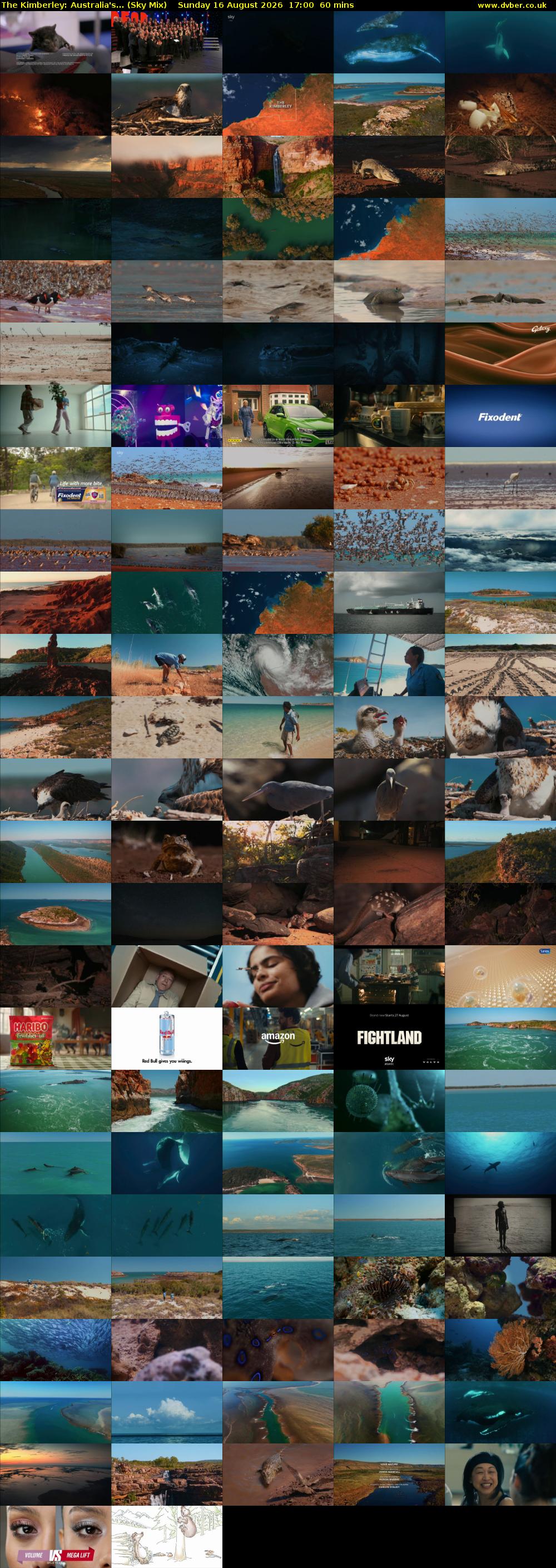 The Kimberley: Australia's... (Sky Mix) Sunday 16 August 2026 17:00 - 18:00