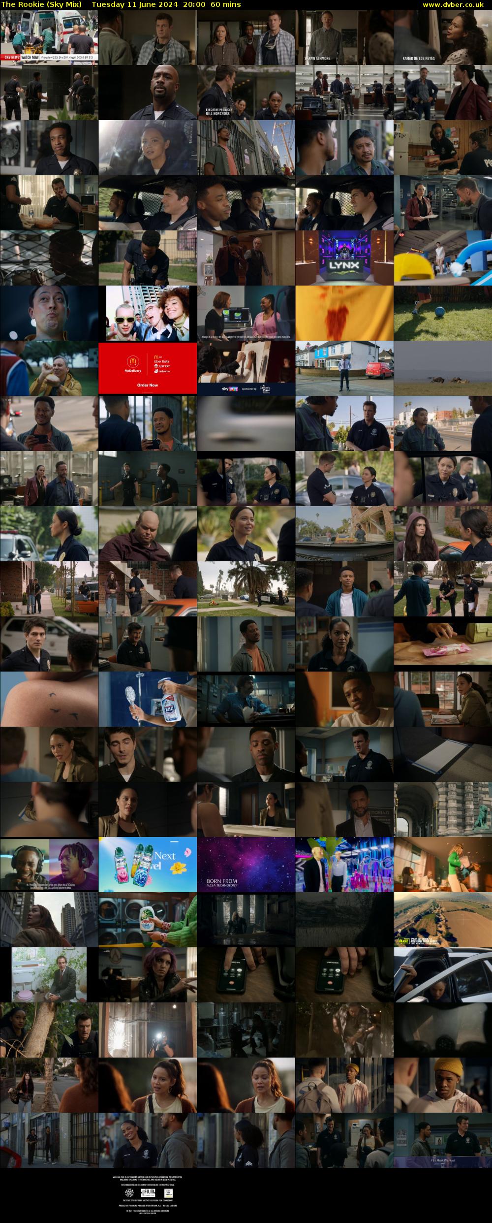 The Rookie (Sky Mix) Tuesday 11 June 2024 20:00 - 21:00