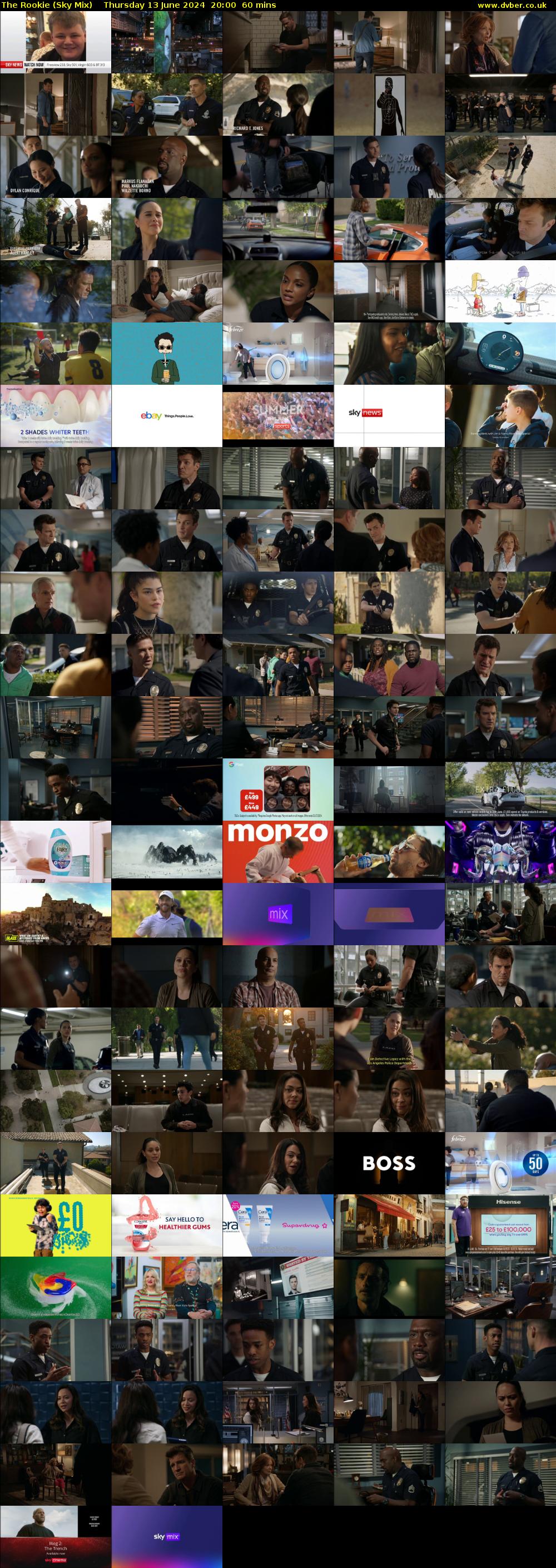 The Rookie (Sky Mix) Thursday 13 June 2024 20:00 - 21:00