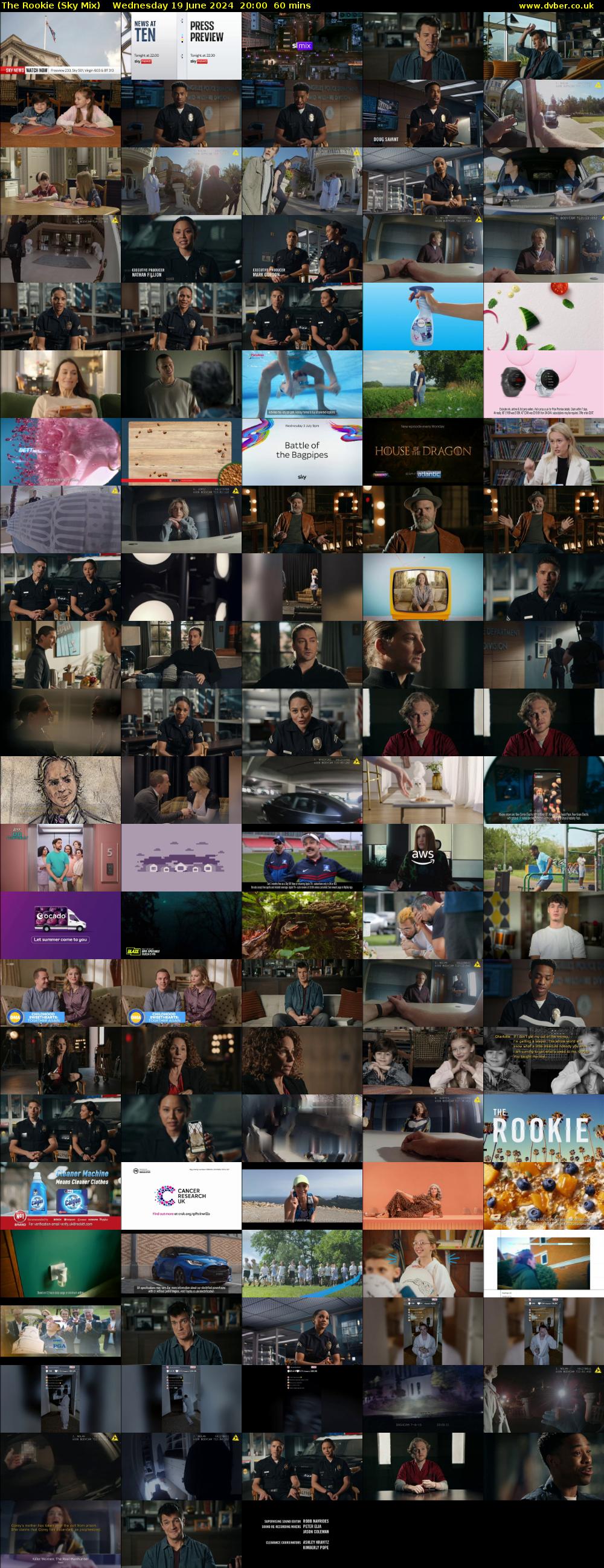 The Rookie (Sky Mix) Wednesday 19 June 2024 20:00 - 21:00