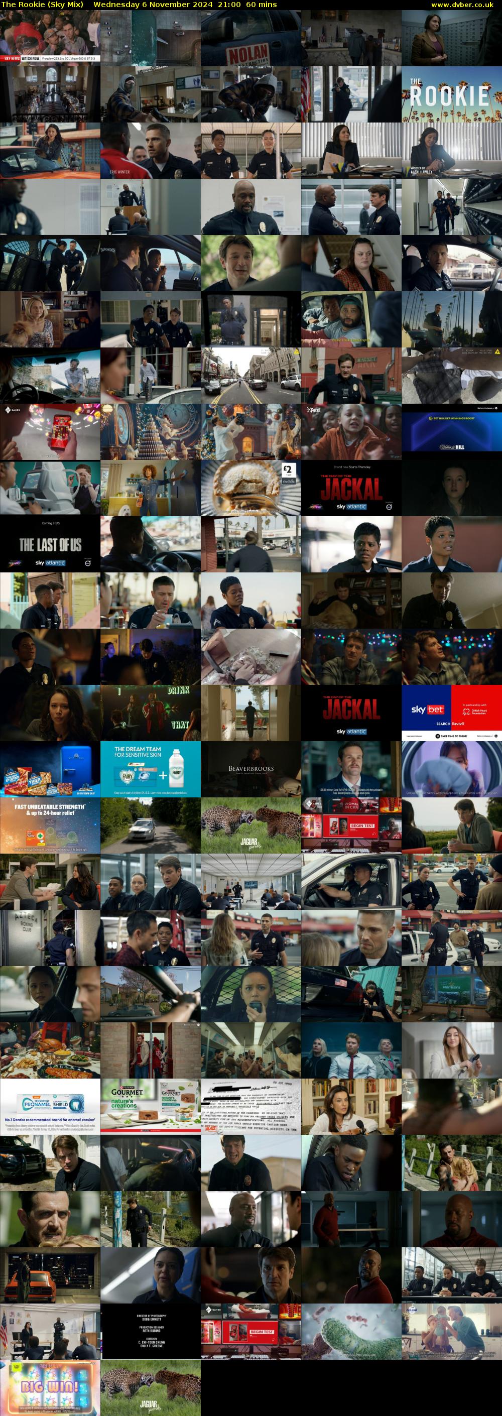 The Rookie (Sky Mix) Wednesday 6 November 2024 21:00 - 22:00