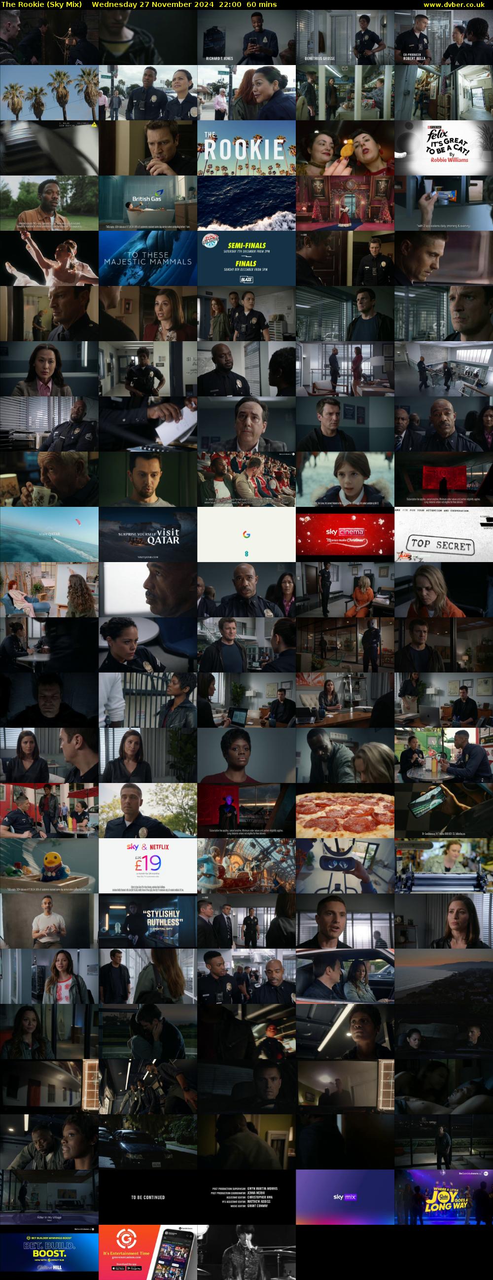 The Rookie (Sky Mix) Wednesday 27 November 2024 22:00 - 23:00