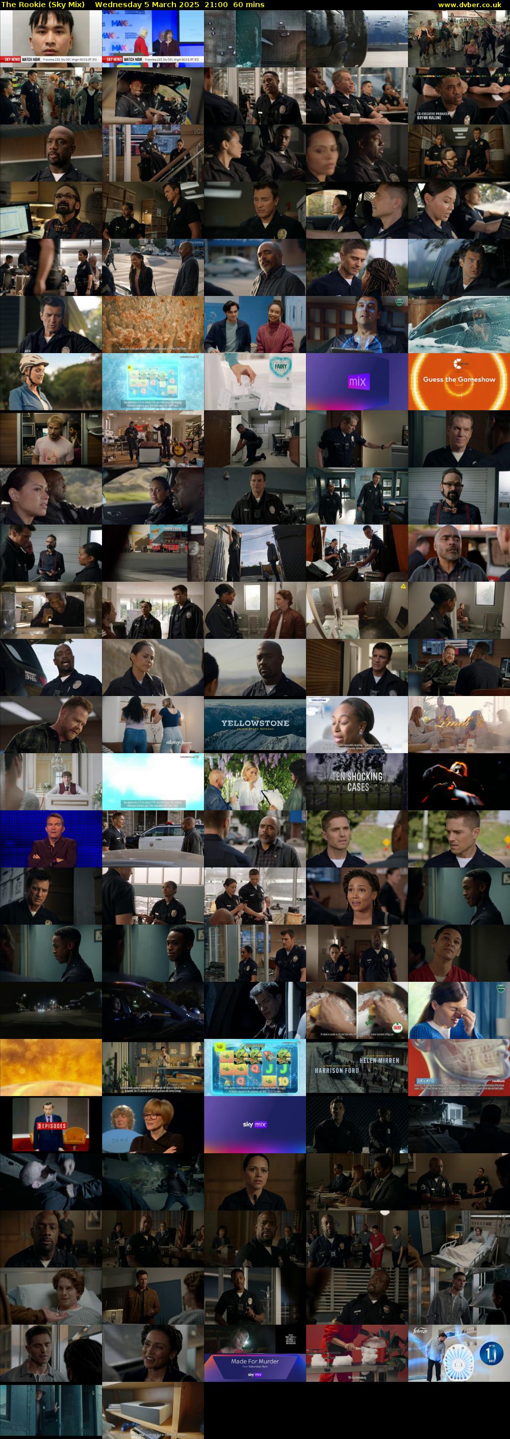 The Rookie (Sky Mix) Wednesday 5 March 2025 21:00 - 22:00