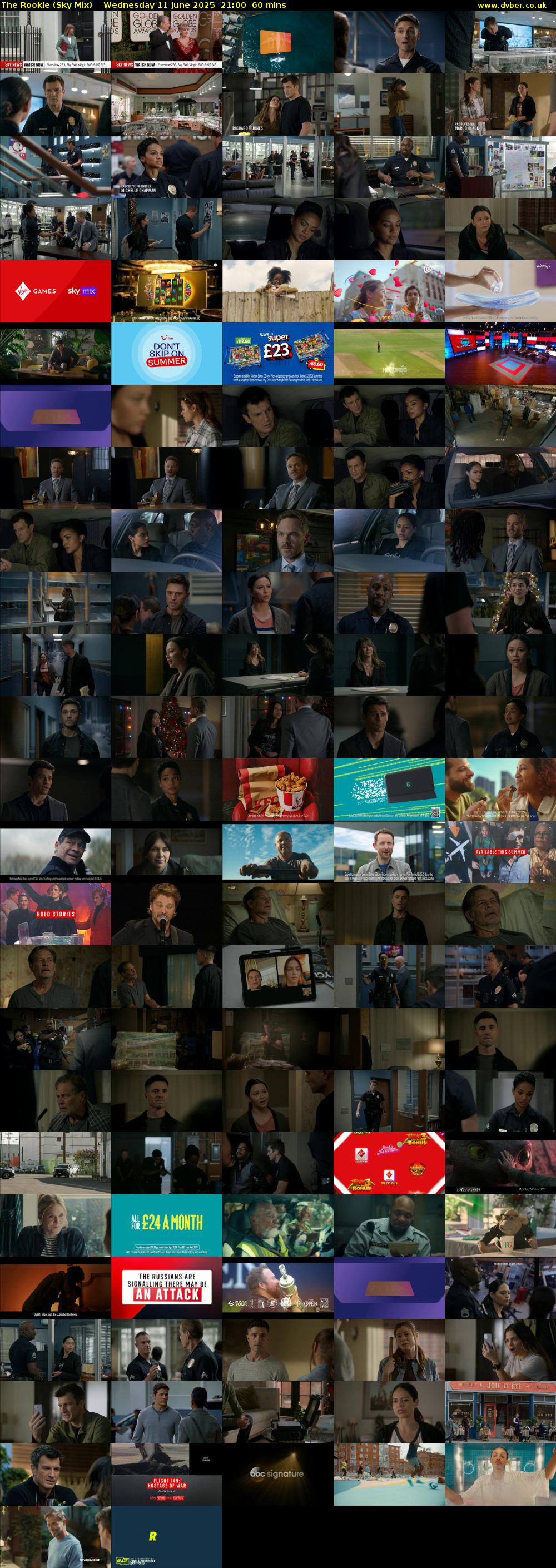 The Rookie (Sky Mix) Wednesday 11 June 2025 21:00 - 22:00