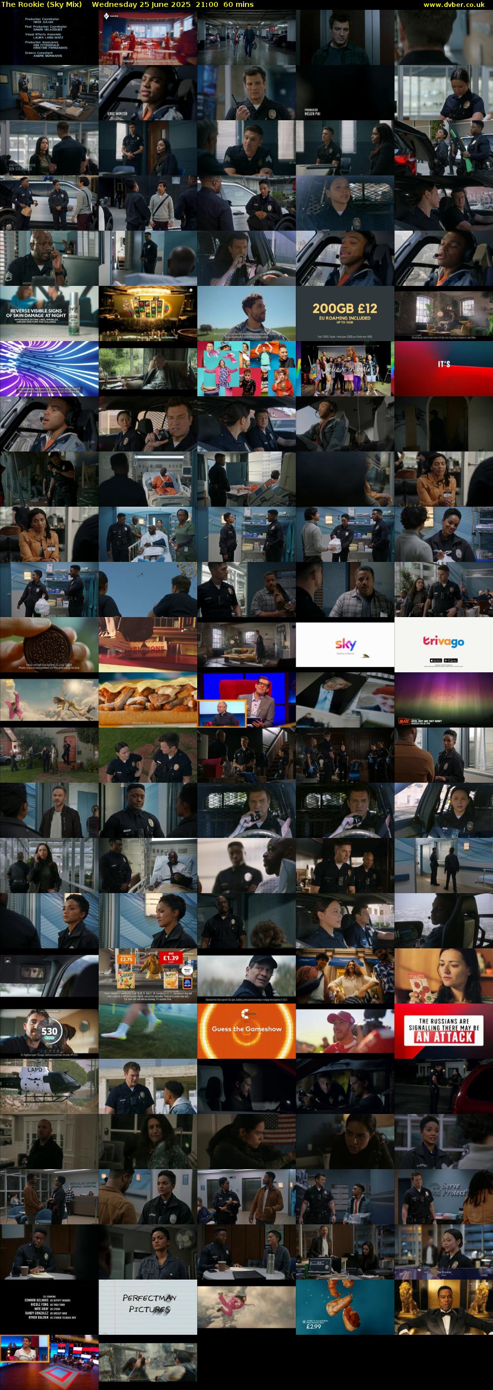 The Rookie (Sky Mix) Wednesday 25 June 2025 21:00 - 22:00