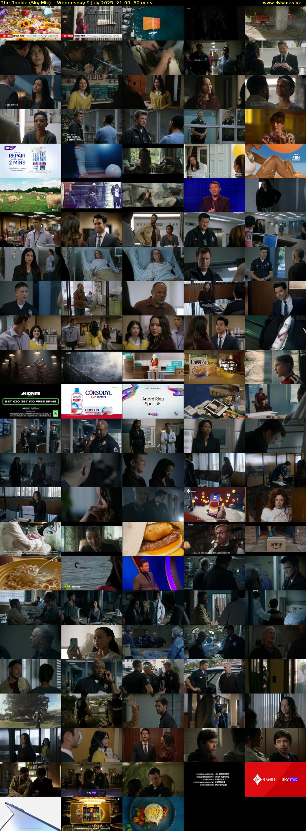 The Rookie (Sky Mix) Wednesday 9 July 2025 21:00 - 22:00