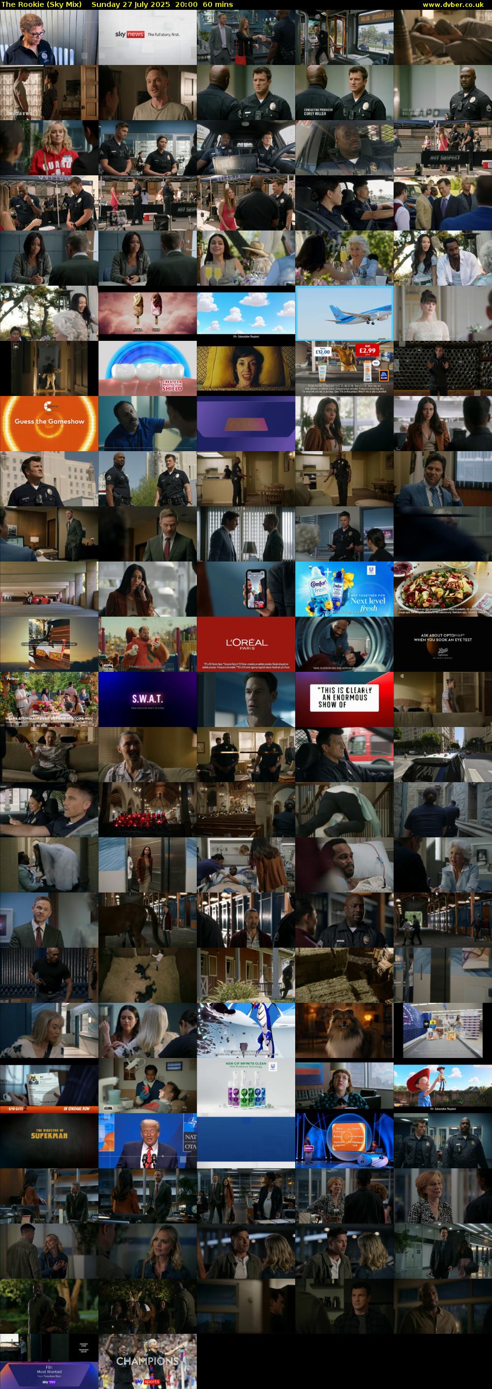 The Rookie (Sky Mix) Sunday 27 July 2025 20:00 - 21:00