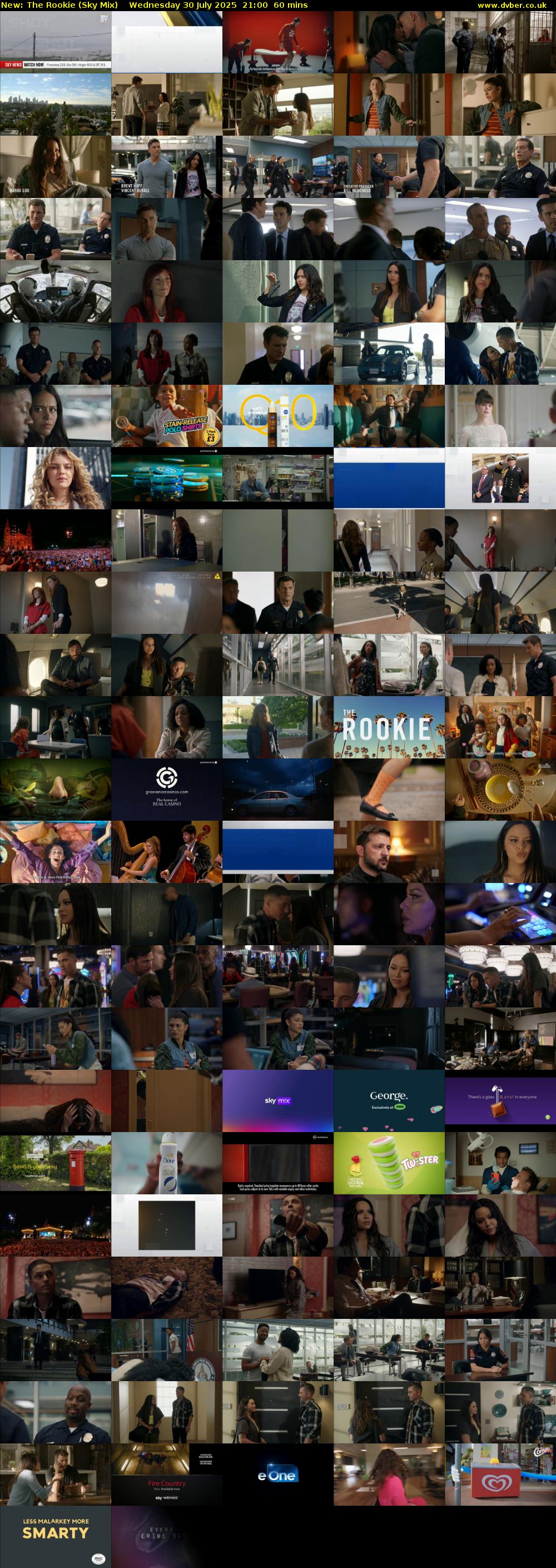 The Rookie (Sky Mix) Wednesday 30 July 2025 21:00 - 22:00