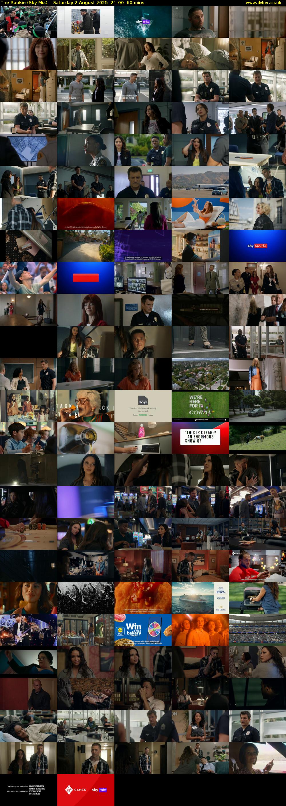 The Rookie (Sky Mix) Saturday 2 August 2025 21:00 - 22:00