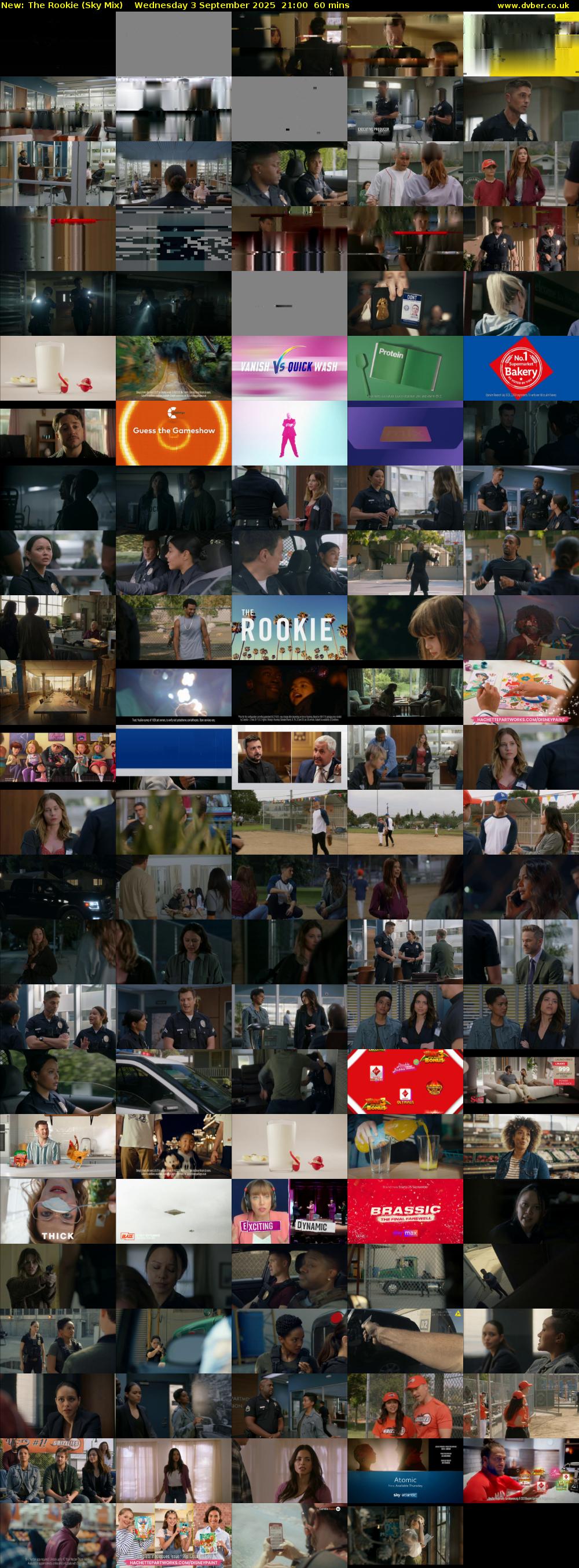 The Rookie (Sky Mix) Wednesday 3 September 2025 21:00 - 22:00