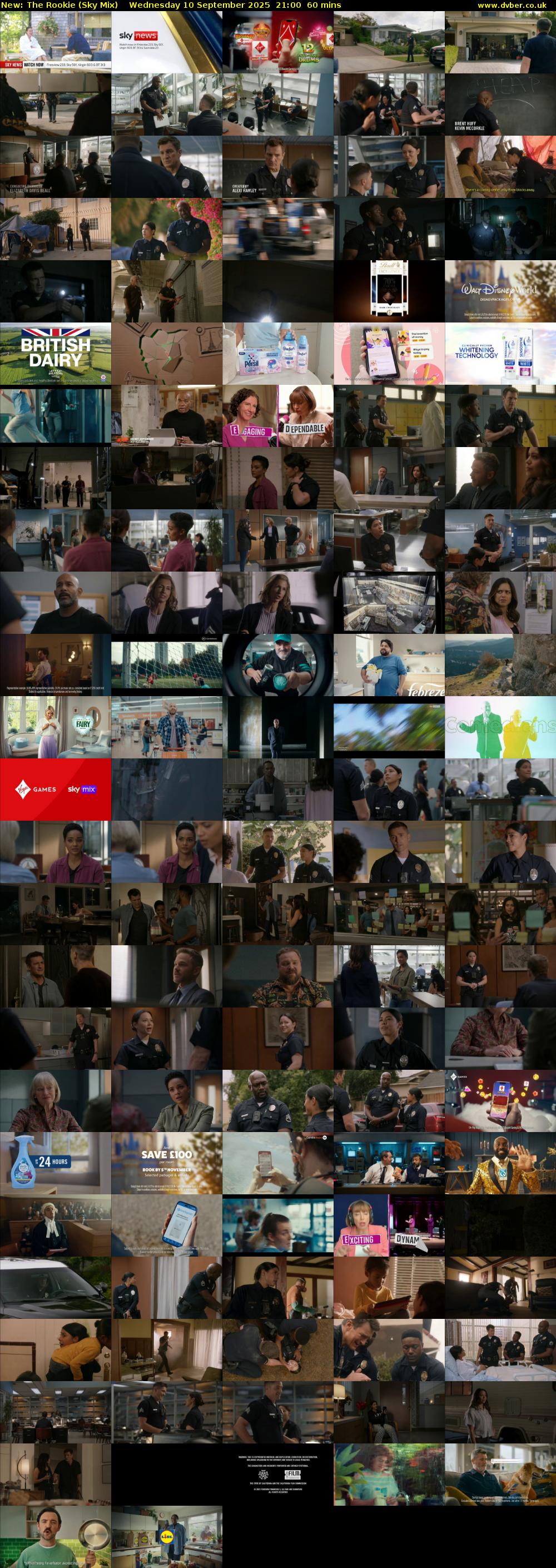 The Rookie (Sky Mix) Wednesday 10 September 2025 21:00 - 22:00