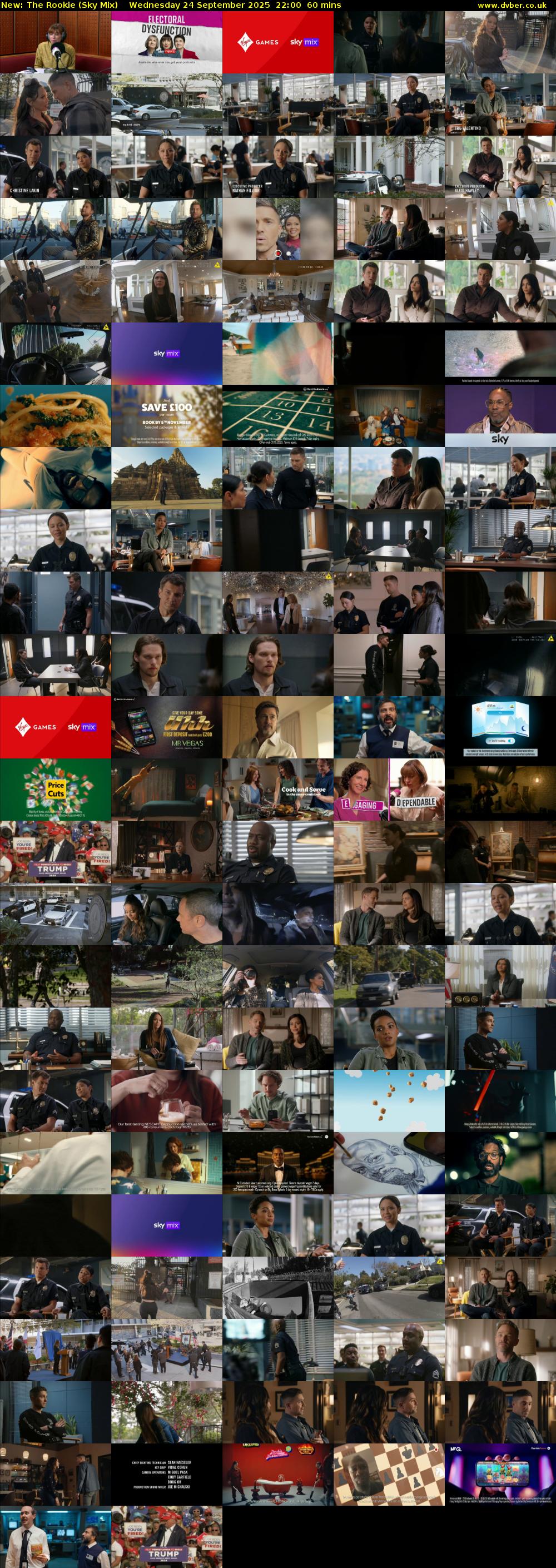 The Rookie (Sky Mix) Wednesday 24 September 2025 22:00 - 23:00