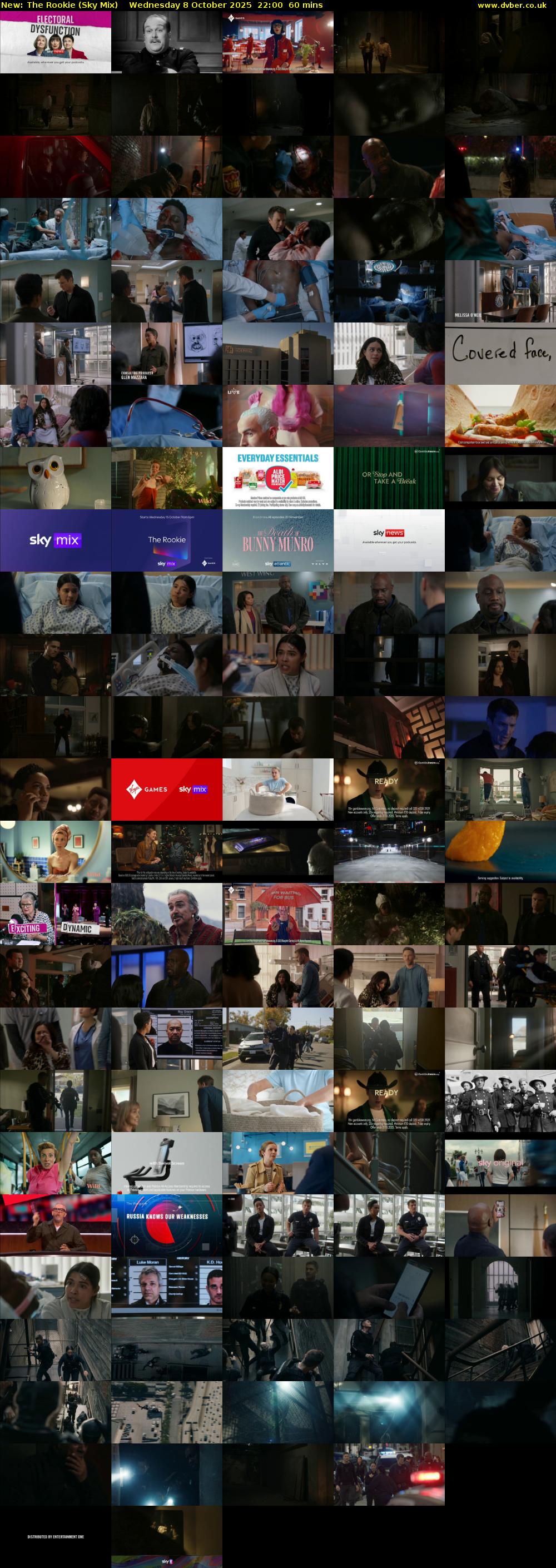 The Rookie (Sky Mix) Wednesday 8 October 2025 22:00 - 23:00