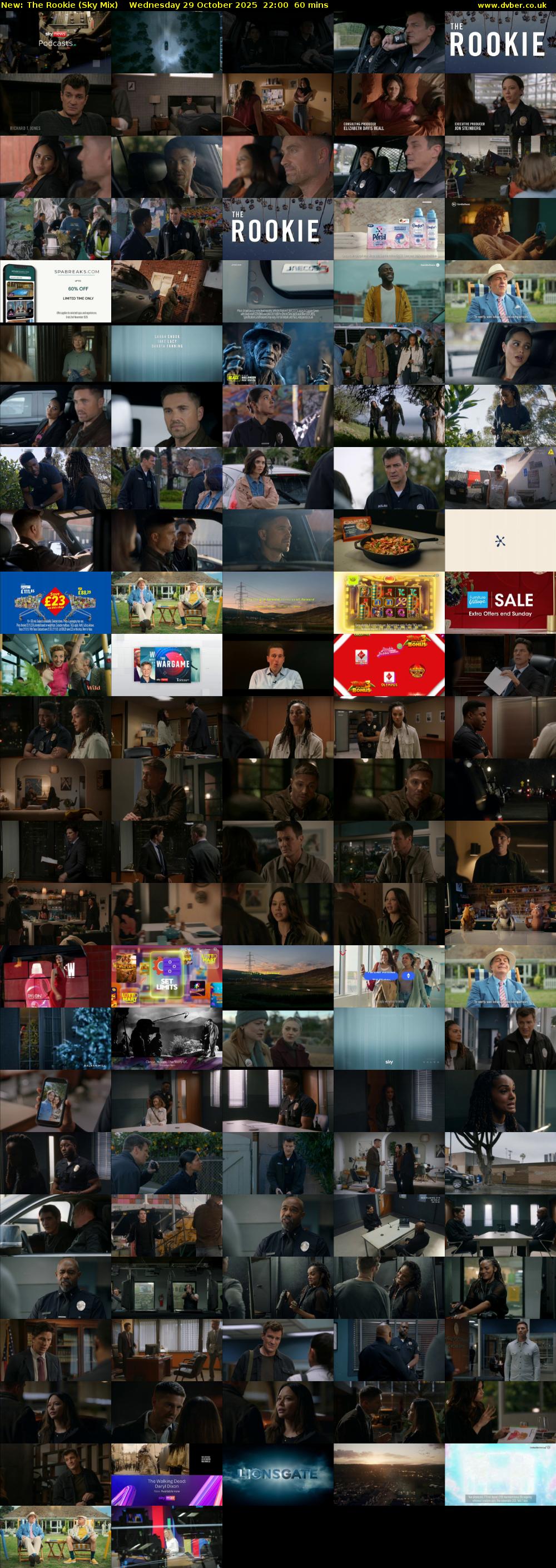 The Rookie (Sky Mix) Wednesday 29 October 2025 22:00 - 23:00