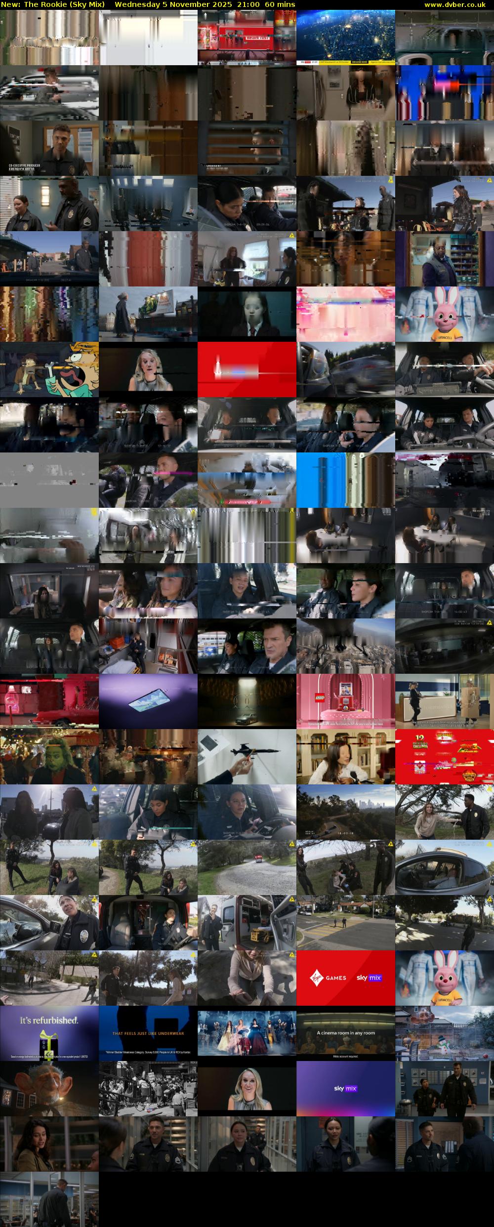 The Rookie (Sky Mix) Wednesday 5 November 2025 21:00 - 22:00