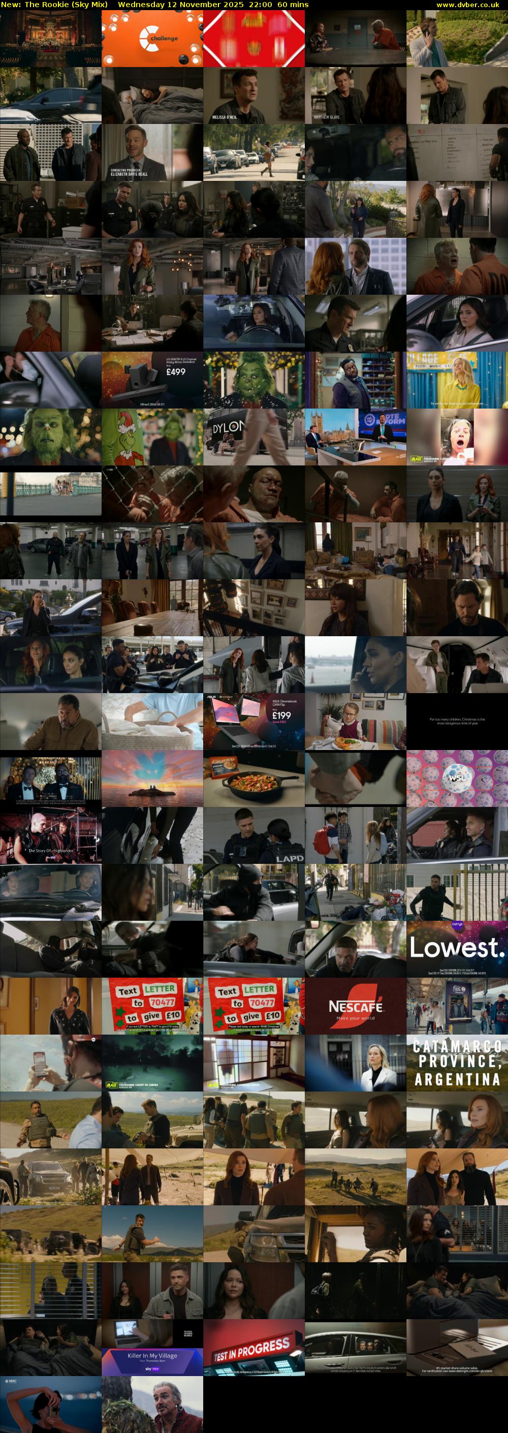 The Rookie (Sky Mix) Wednesday 12 November 2025 22:00 - 23:00