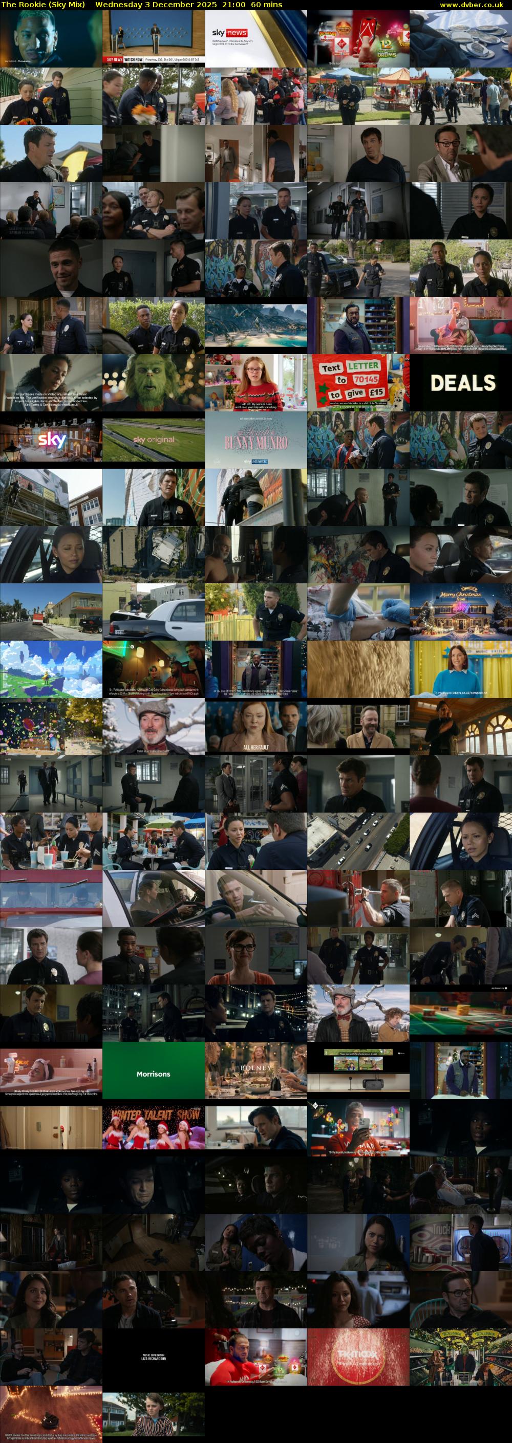 The Rookie (Sky Mix) Wednesday 3 December 2025 21:00 - 22:00