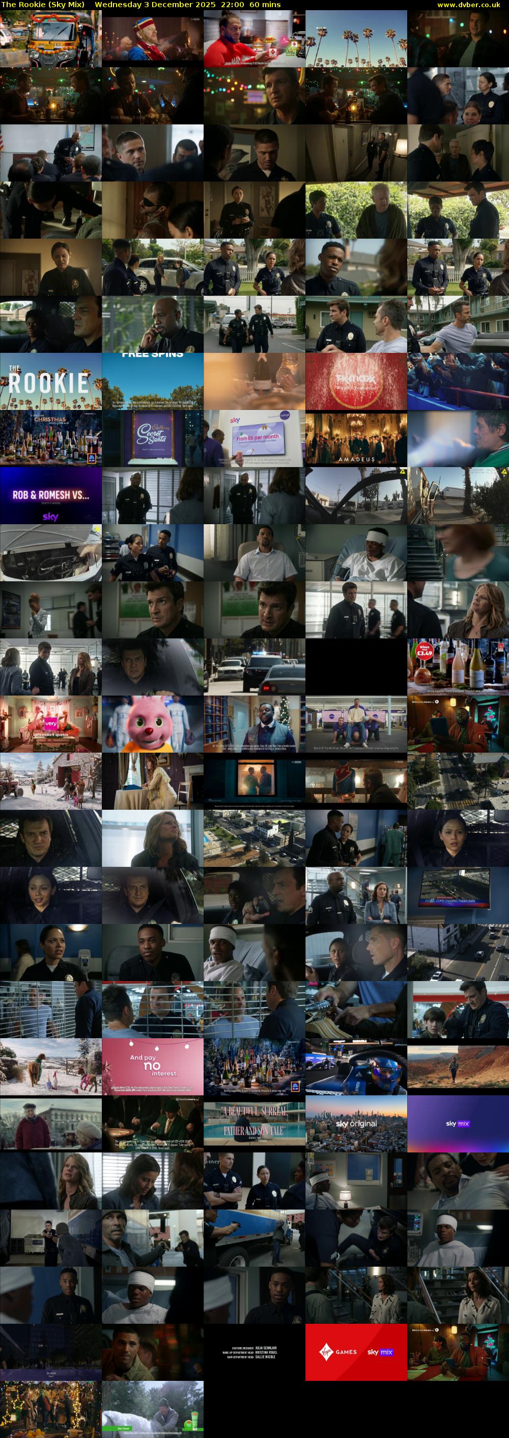 The Rookie (Sky Mix) Wednesday 3 December 2025 22:00 - 23:00