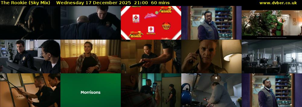 The Rookie (Sky Mix) Wednesday 17 December 2025 21:00 - 22:00