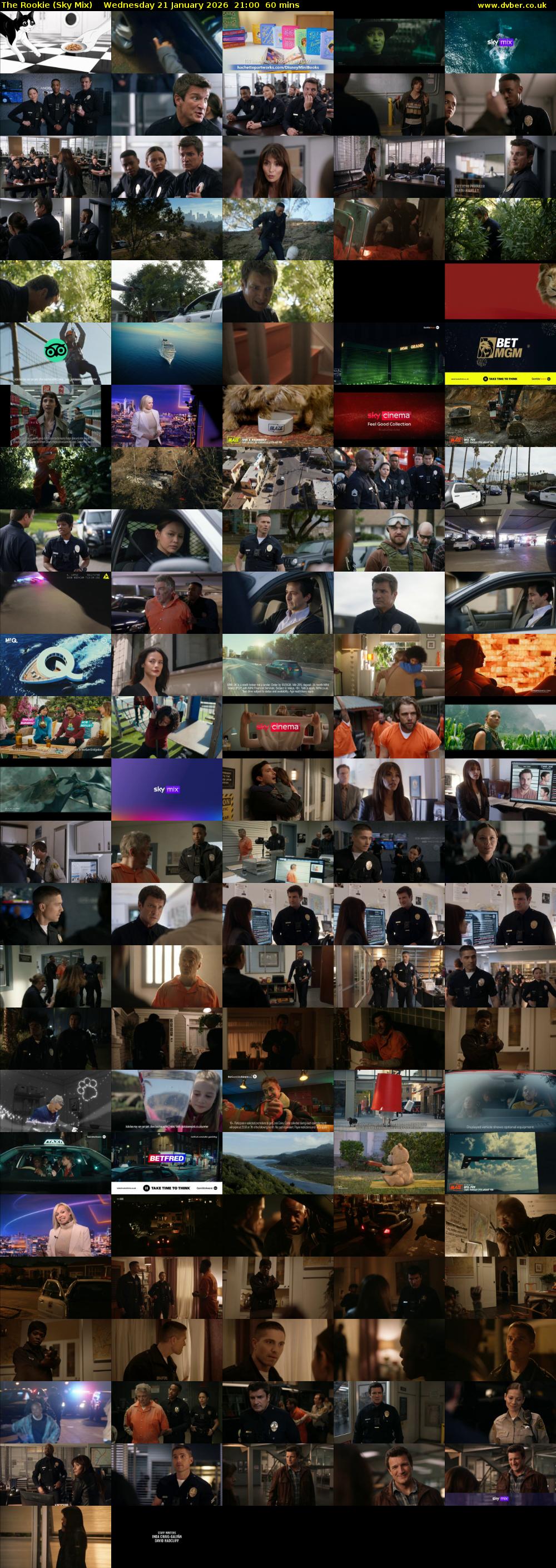 The Rookie (Sky Mix) Wednesday 21 January 2026 21:00 - 22:00