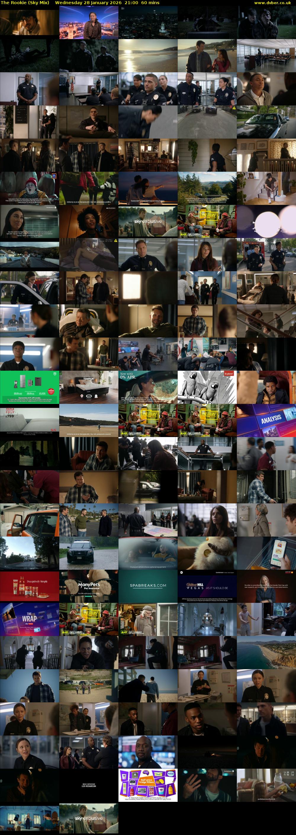 The Rookie (Sky Mix) Wednesday 28 January 2026 21:00 - 22:00