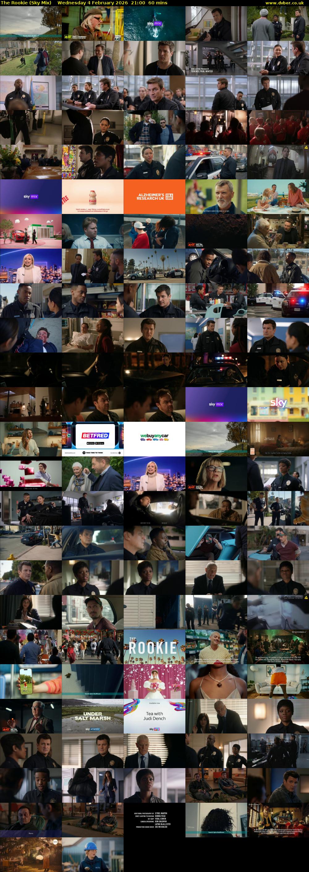 The Rookie (Sky Mix) Wednesday 4 February 2026 21:00 - 22:00