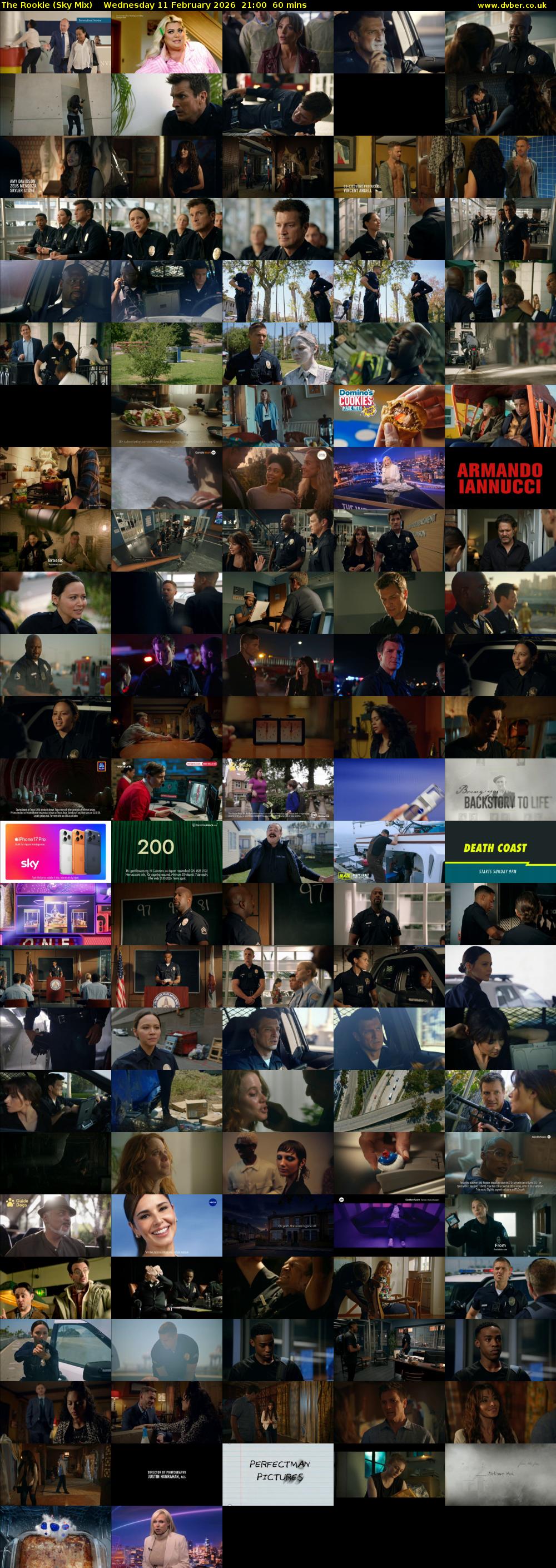 The Rookie (Sky Mix) Wednesday 11 February 2026 21:00 - 22:00