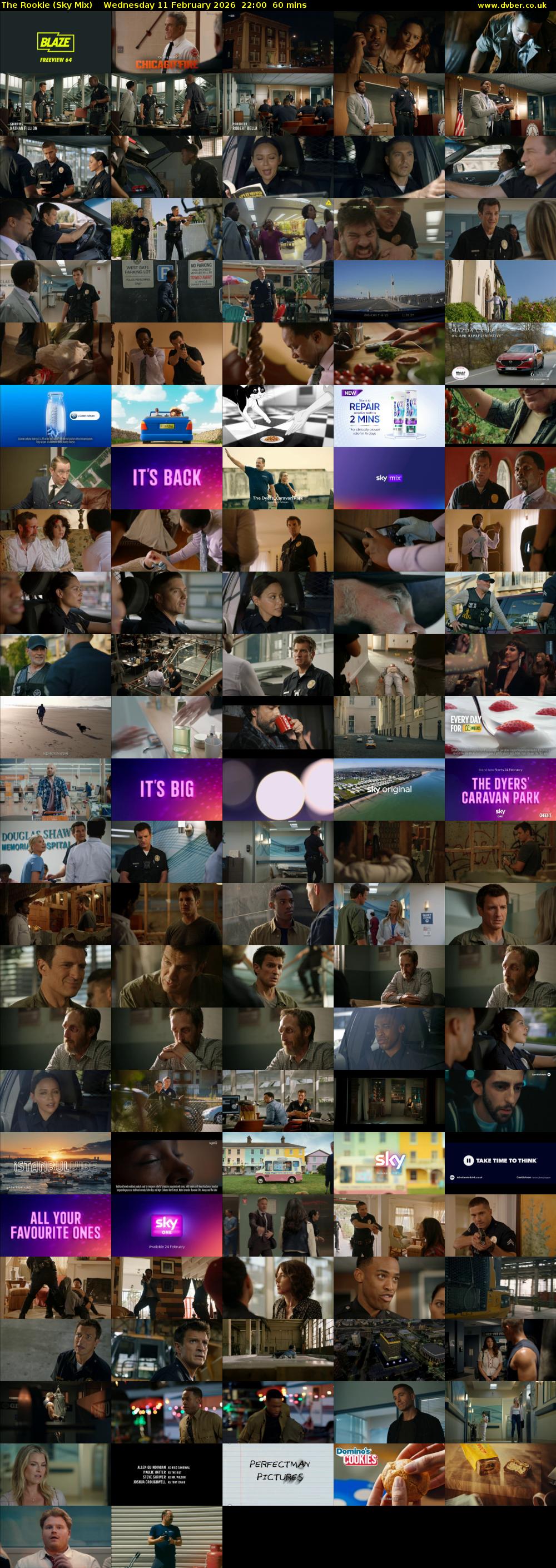 The Rookie (Sky Mix) Wednesday 11 February 2026 22:00 - 23:00