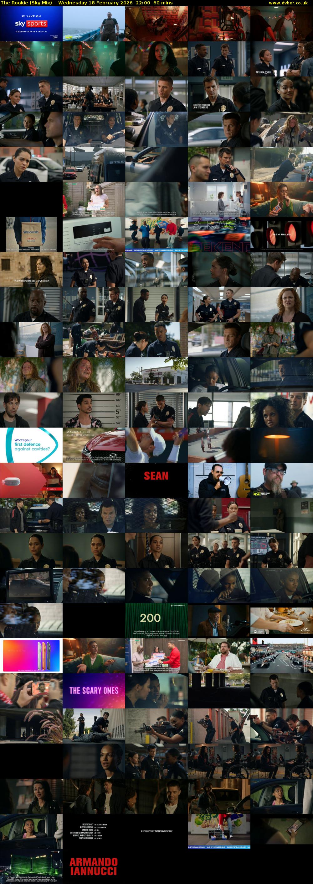 The Rookie (Sky Mix) Wednesday 18 February 2026 22:00 - 23:00