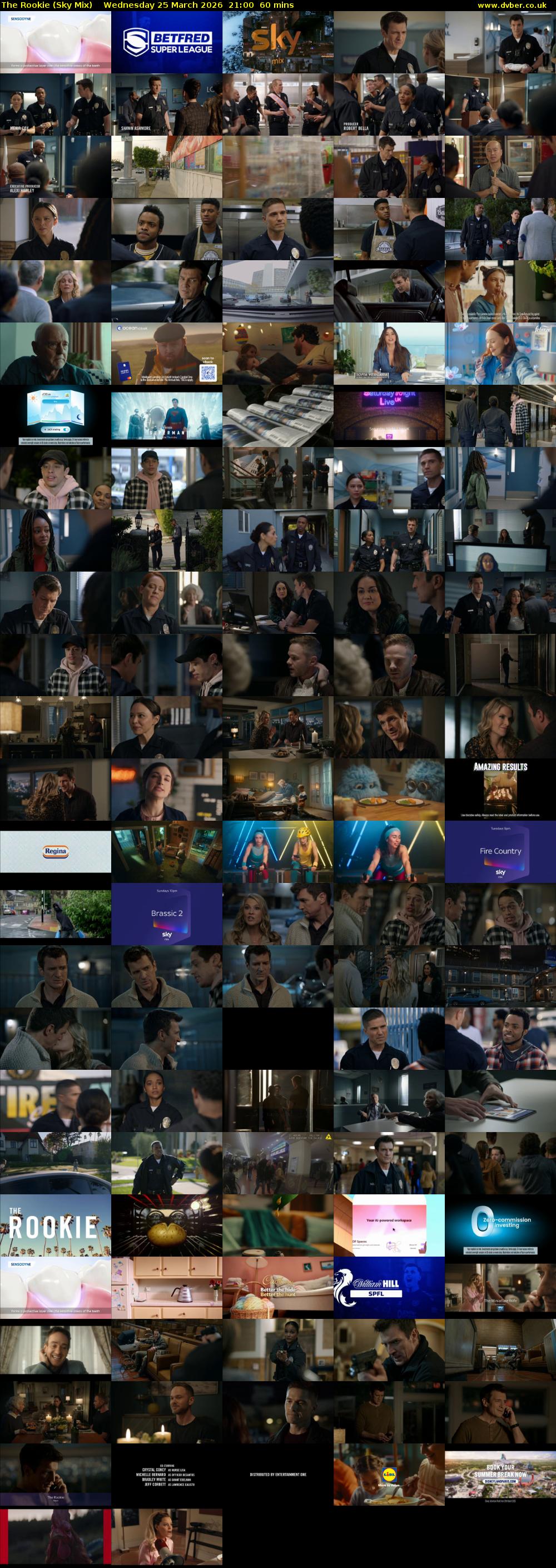 The Rookie (Sky Mix) Wednesday 25 March 2026 21:00 - 22:00