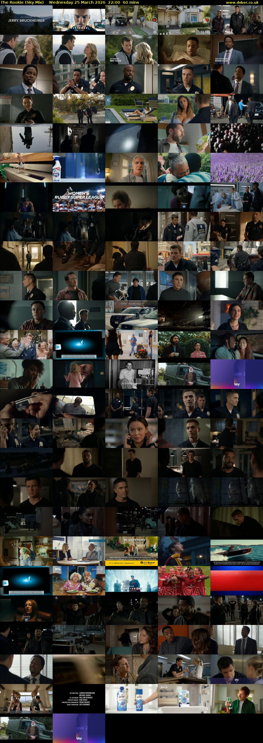 The Rookie (Sky Mix) Wednesday 25 March 2026 22:00 - 23:00