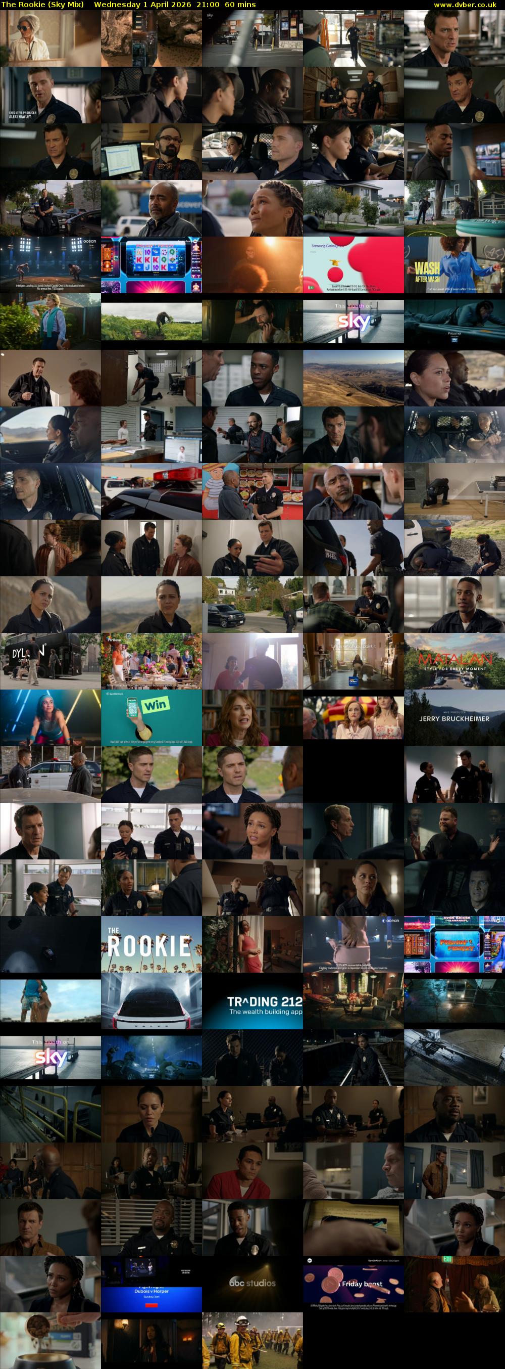 The Rookie (Sky Mix) Wednesday 1 April 2026 21:00 - 22:00
